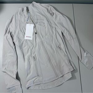 lululemon athletica Light Gray Zip-Up Hoodie